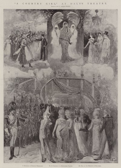 ダリーの劇場での田舎娘 作： Henry Charles Seppings Wright
